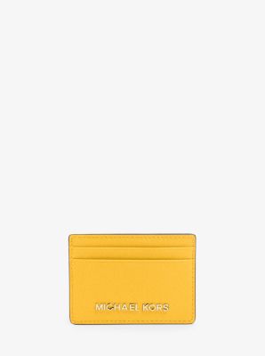 Travel Saffiano Leather Card Case | Michael Kors