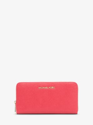 Travel Saffiano Leather Continental Wallet | Michael Kors
