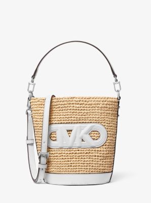 MK straw bag best sale