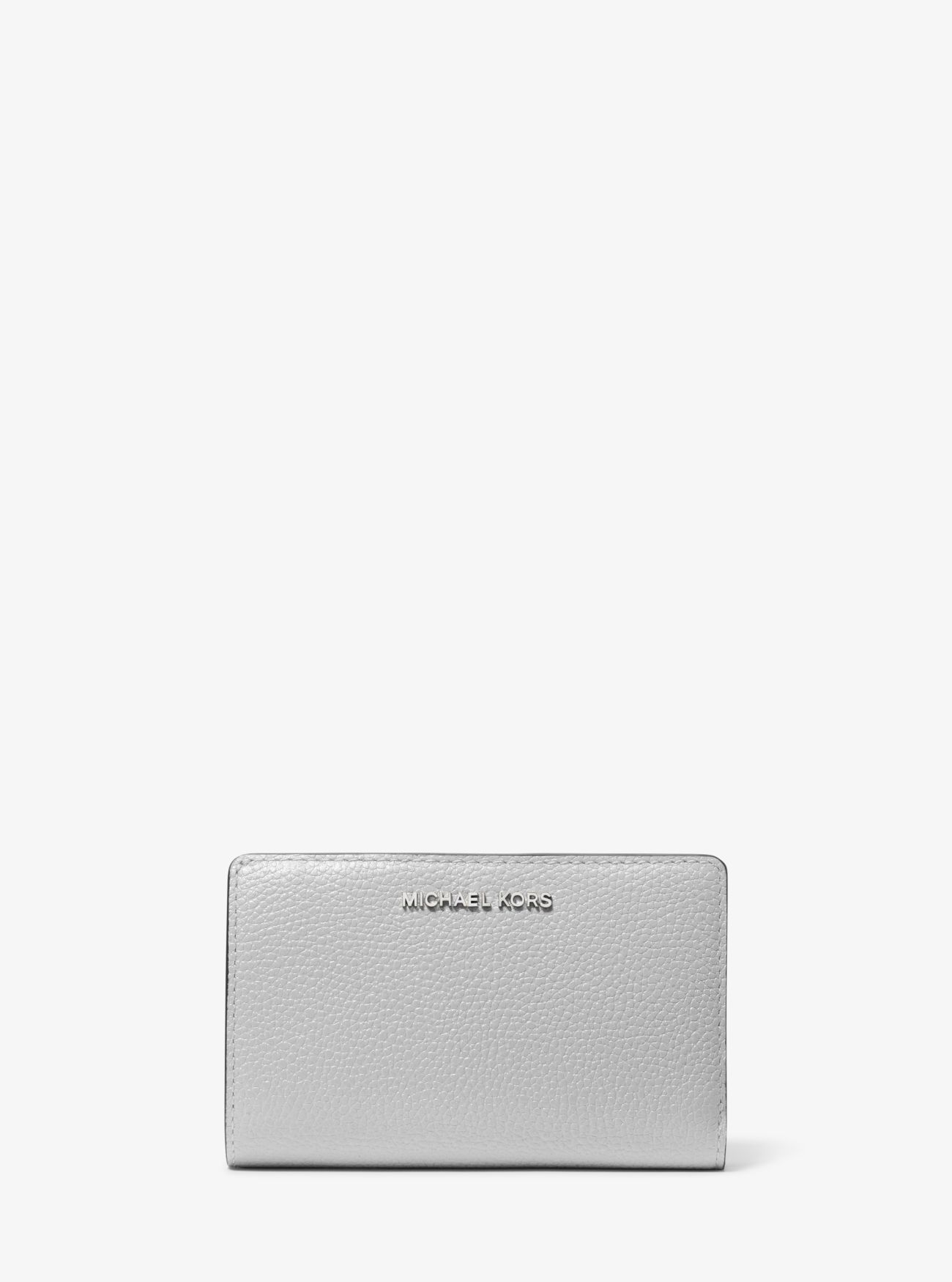 MK Empire Medium Pebbled Leather Wallet - Grey - Michael Kors