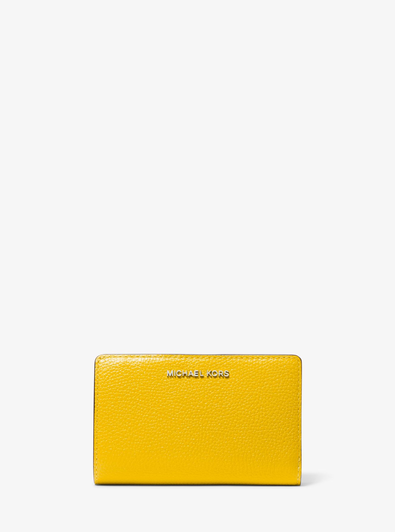 MK Empire Medium Pebbled Leather Wallet - Yellow - Michael Kors