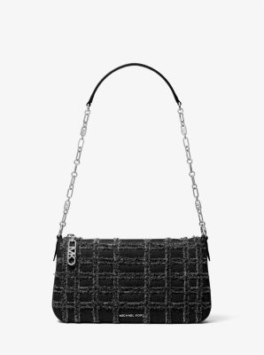 Empire Medium Frayed Denim Chain-Link Pochette image number 0