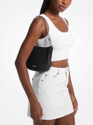 Kendall Small Straw Shoulder Bag