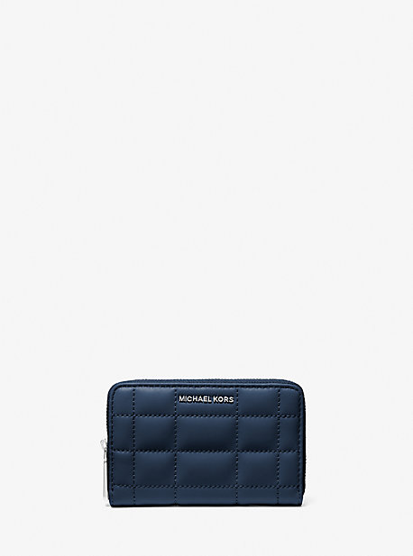 Michaelkors Small Quilted Leather Wallet,NAVY