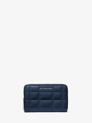 Michaelkors Small Quilted Leather Wallet,NAVY