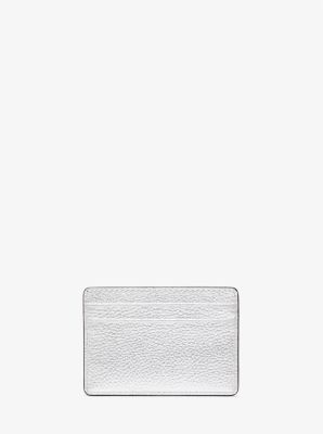 Jet Set Small Metallic Leather Card Case