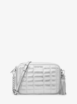 Michael kors jet set crossbody silver on sale