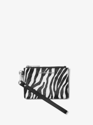 Zebra Print Calf Hair Coin Purse