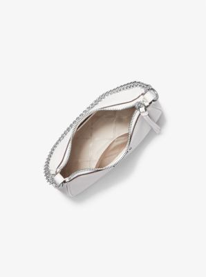 Pochette Jet Set Charm peque&ntilde;o de piel in BLANCO INTENSO | Michael Kors