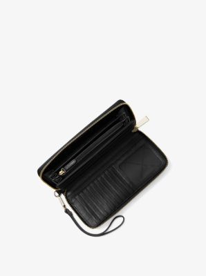 michael michael kors leather continental wristlet