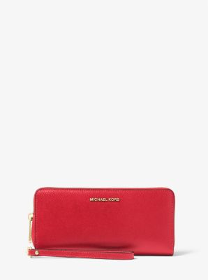  Michael Kors Jet Set Travel Top Zip Card Case Wallet Coin Pouch  Chili Red : Clothing, Shoes & Jewelry