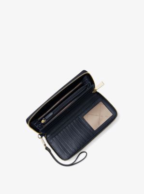 Pochette-bracelet continentale en cuir