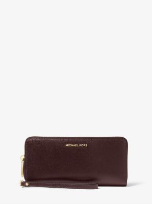 Leather Continental Wristlet Michael Kors Canada