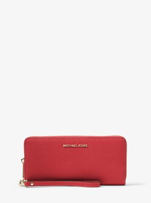 Michael kors store red wristlet wallet