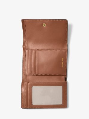 Bryant Medium Pebbled Leather Wallet in LUGGAGE | Michael Kors