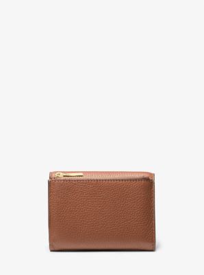 Bryant Medium Pebbled Leather Wallet in LUGGAGE | Michael Kors