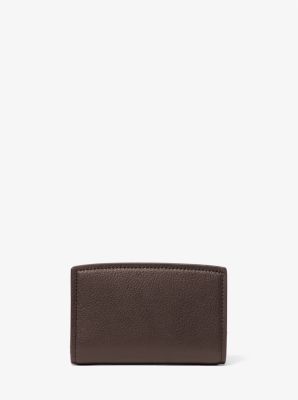 Brieftasche Bryant Medium aus gekrispeltem Leder in SCHOKOLADE | Michael Kors