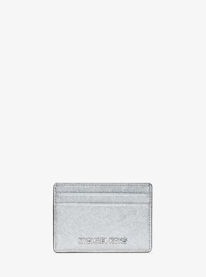 Tarjetero Travel de piel saffiano metalizada