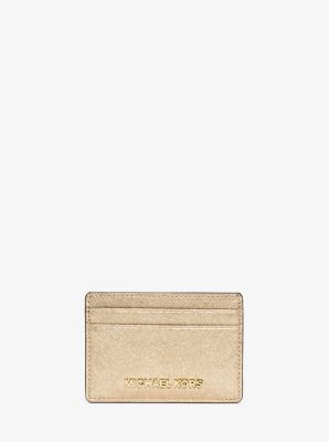 travel saffiano leather card case