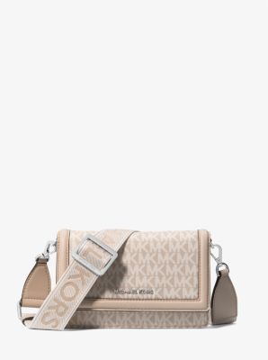 Petit sac à bandoulière tissé pour téléphone intelligent Jet Set à logo Signature