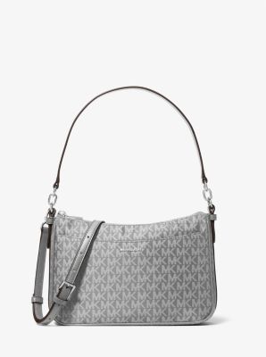 Bandolera pochette Jet Set mediana tejida con estampado de logotipo exclusivo
