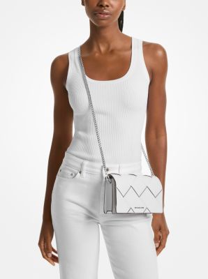 Jet Set Medium Woven Leather Crossbody Bag