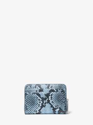 Jet Set Small Snake Embossed Leather Wallet image number 2