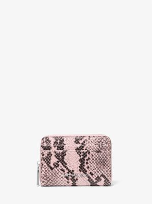 Jet Set Small Snake Embossed Leather Wallet image number 0