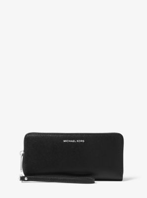 black and grey michael kors wallet