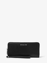Saffiano Leather Continental Wallet - BLACK - 32S5STVE9L