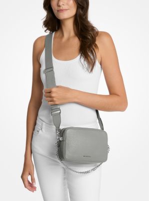 Bryant Medium Pebbled Leather Camera Crossbody Bag in QUARRY GREY | Michael Kors