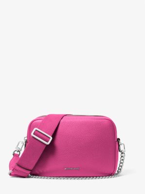 Camera bag a tracolla Bryant media in pelle martellata
