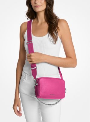 Camera bag a tracolla Bryant media in pelle martellata