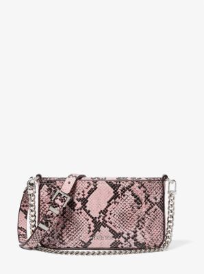 Bolso pochette Bryant pequeño convertible de piel con motivo de serpiente en relieve image number 0