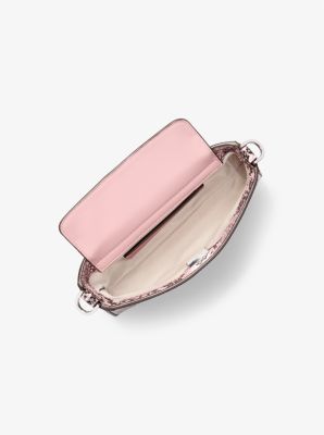 Bolso pochette Bryant pequeño convertible de piel con motivo de serpiente en relieve image number 1