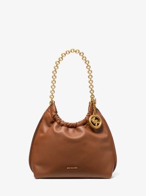 MK Pochette Indie Medium Aus Leder - Braun