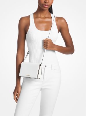 Umh&auml;ngetasche Marlowe Medium aus Leder in OPTIC WHITE | Michael Kors