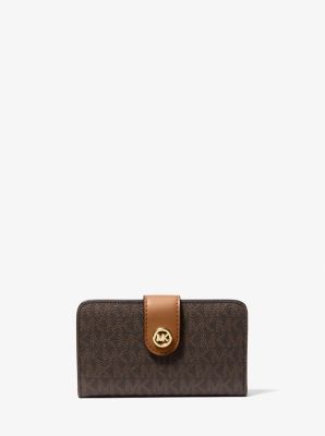 MK Pop Charm Medium Signature Logo Wallet