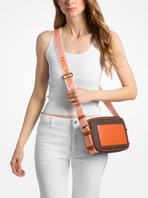 Maeve Large Signature Logo Crossbody Bag in MIMOSA | Michael Kors