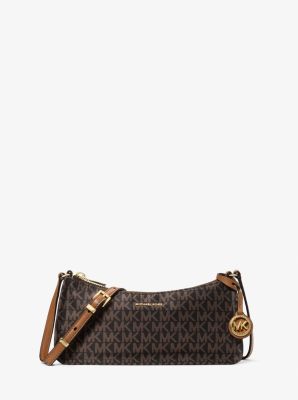 Zadie Small Signature Logo Woven Crossbody Bag