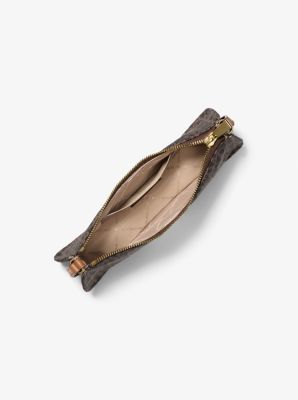 Zadie Small Signature Logo Woven Crossbody Bag