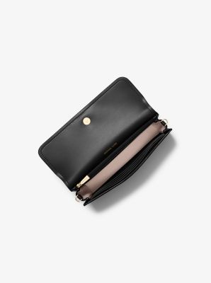 Jet Set Small Pebbled Leather Smartphone Crossbody Bag in BLACK | Michael Kors