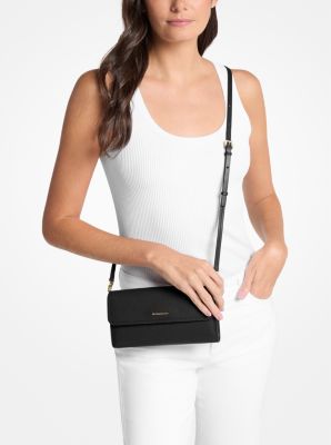 Jet Set Small Pebbled Leather Smartphone Crossbody Bag in BLACK | Michael Kors