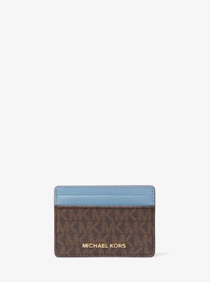 Jet Set Signature Logo Card Case in CHAMBRAY | Michael Kors