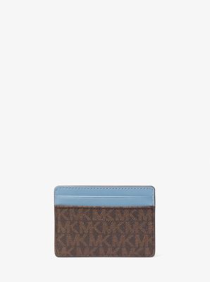 Jet Set Signature Logo Card Case in CHAMBRAY | Michael Kors
