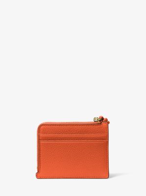 Jet Set Small Pebbled Leather Card Case Wristlet in MIMOSA | Michael Kors