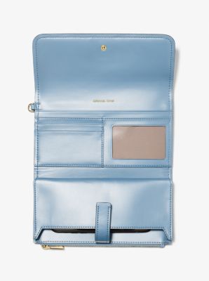 Jet Set Medium Pebbled Leather Smartphone Wristlet in CHAMBRAY | Michael Kors