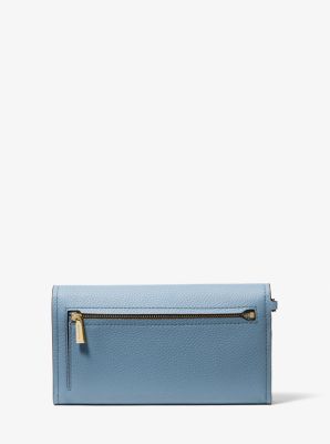 Jet Set Medium Pebbled Leather Smartphone Wristlet in CHAMBRAY | Michael Kors