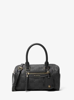 MK Bowling-Umhängetasche Jet Set Travel Extra-Small Aus Leder Mit Logoprägung - Schwarz