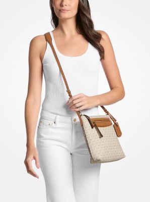 Jet Set Travel Large Crossbody in VANILLA/ACORN | Michael Kors